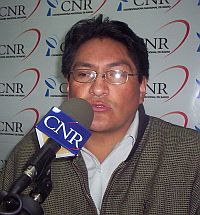 Mario Palacios, presidente de la Confederación Nacional de Comunidades Afectadas por la Minería (CONACAMI)